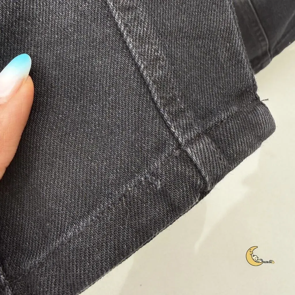 شلوار جین مام استایل بچگانه 1 تا 5 سال رنگ آبی و مشکی