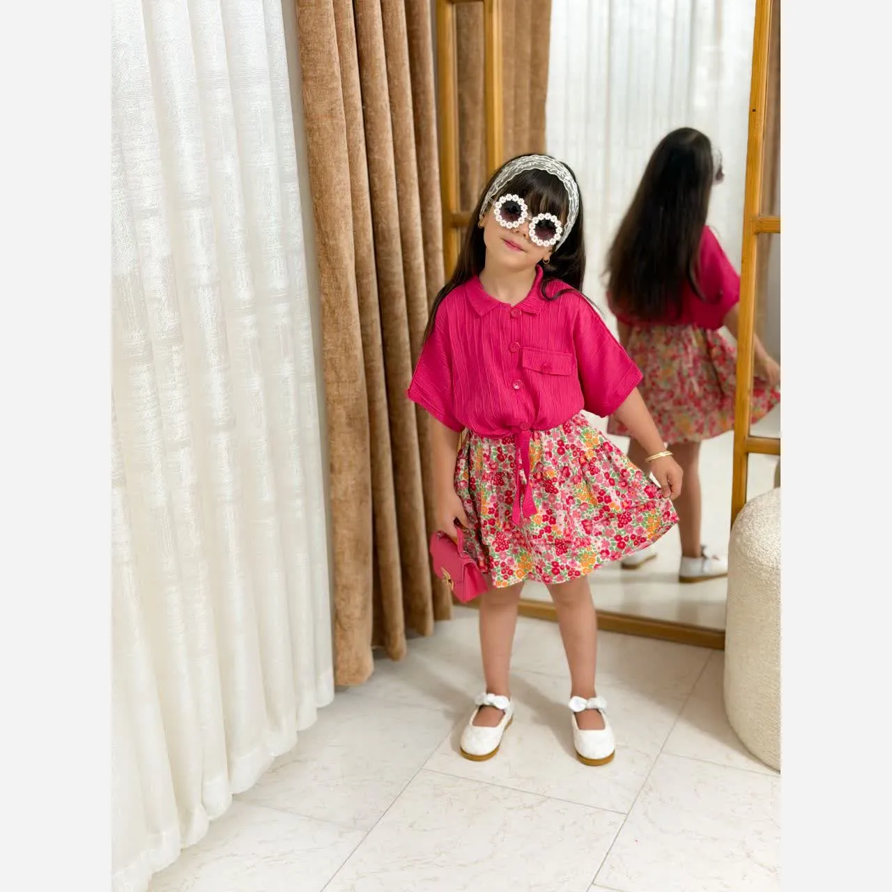 شومیز دامن رز
