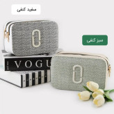 کیف پاسپورتی چرم مصنوعی زیپدار اسپرت روزمره بند بلند دو جیب بیرونی