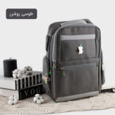 کوله پشتی پارچه ای مدرسه و دانشگاه ابعاد 40 در 30 سانتیمتر با جیب بیرونی