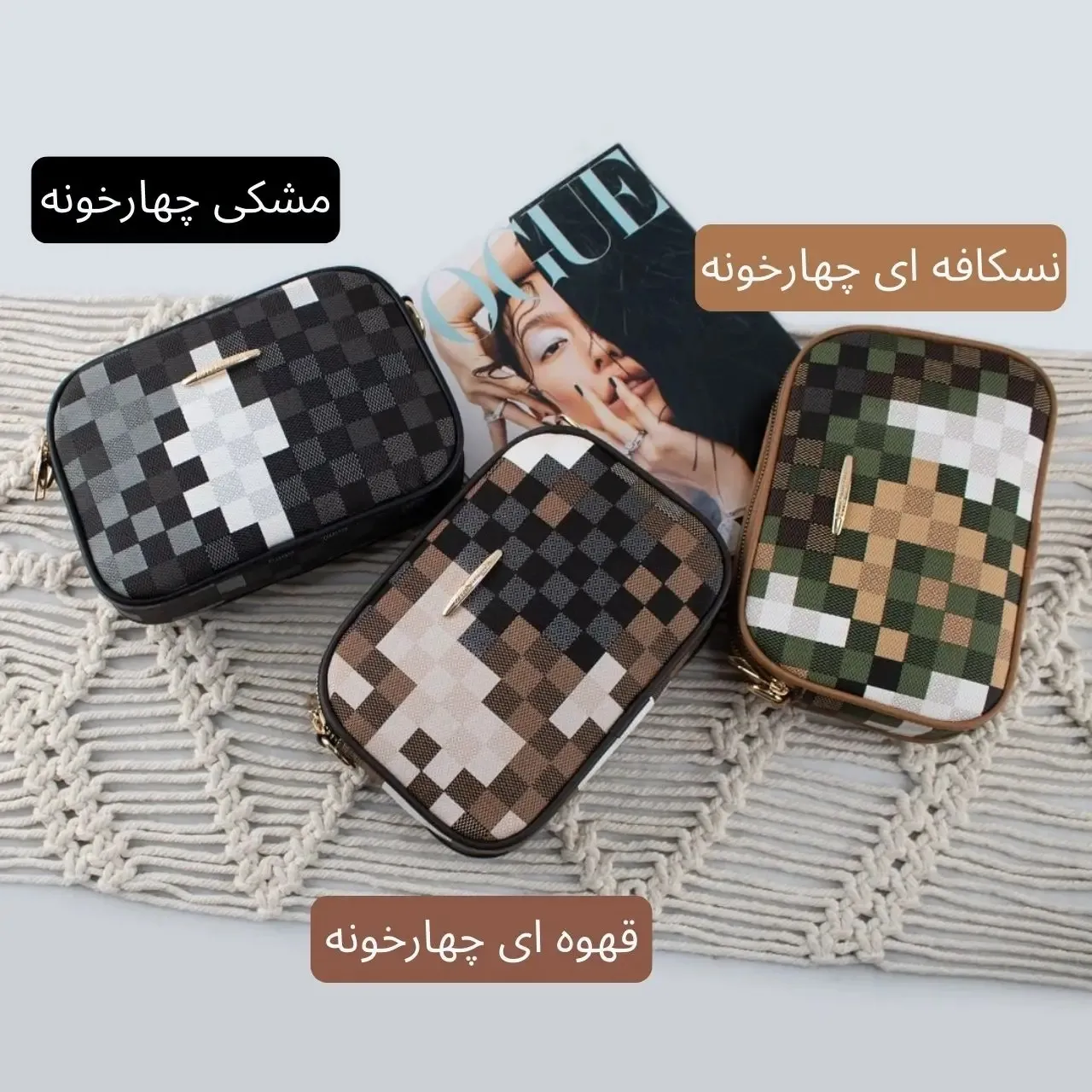 کیف پاسپورتی چرم مصنوعی زنانه روزمره ابعاد 20 در 15 سانتیمتر