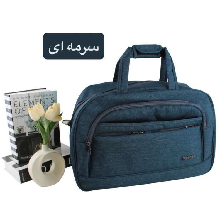 ساک ورزشی اسپرت پارچه ای زیپ دار بند بلند 3 بند 4 جیب بیرونی 1 جیب داخلی 60x38x20 سانتیمتر
