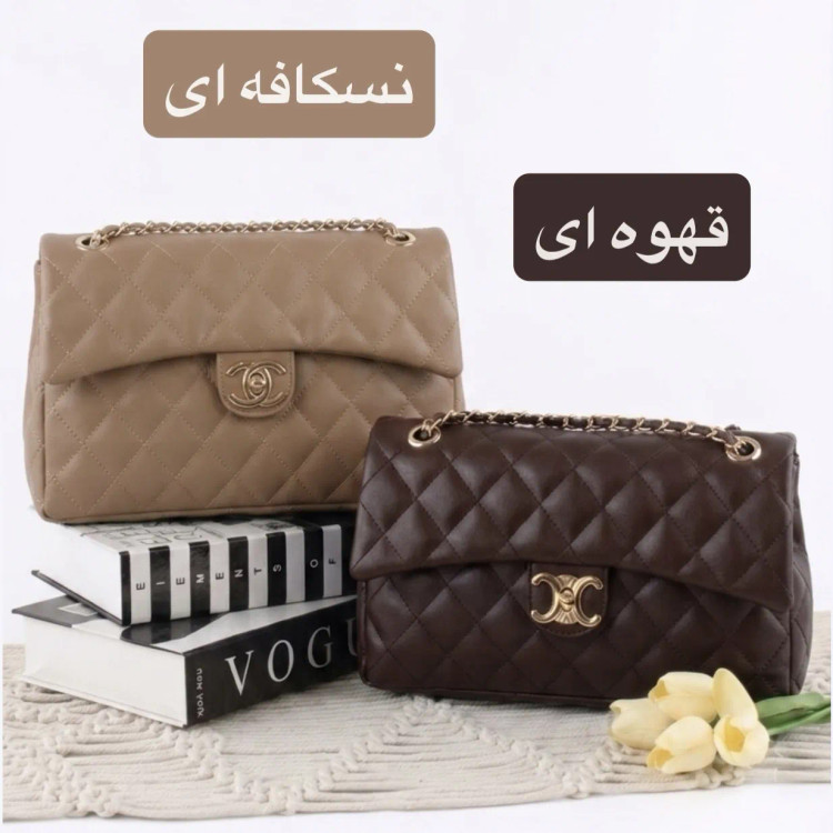 کیف پاسپورتی چرم مصنوعی زنانه روزمره بند بلند قهوه ای