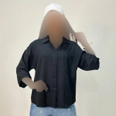شومیز آستین سه ربع پاستیلی ینزی