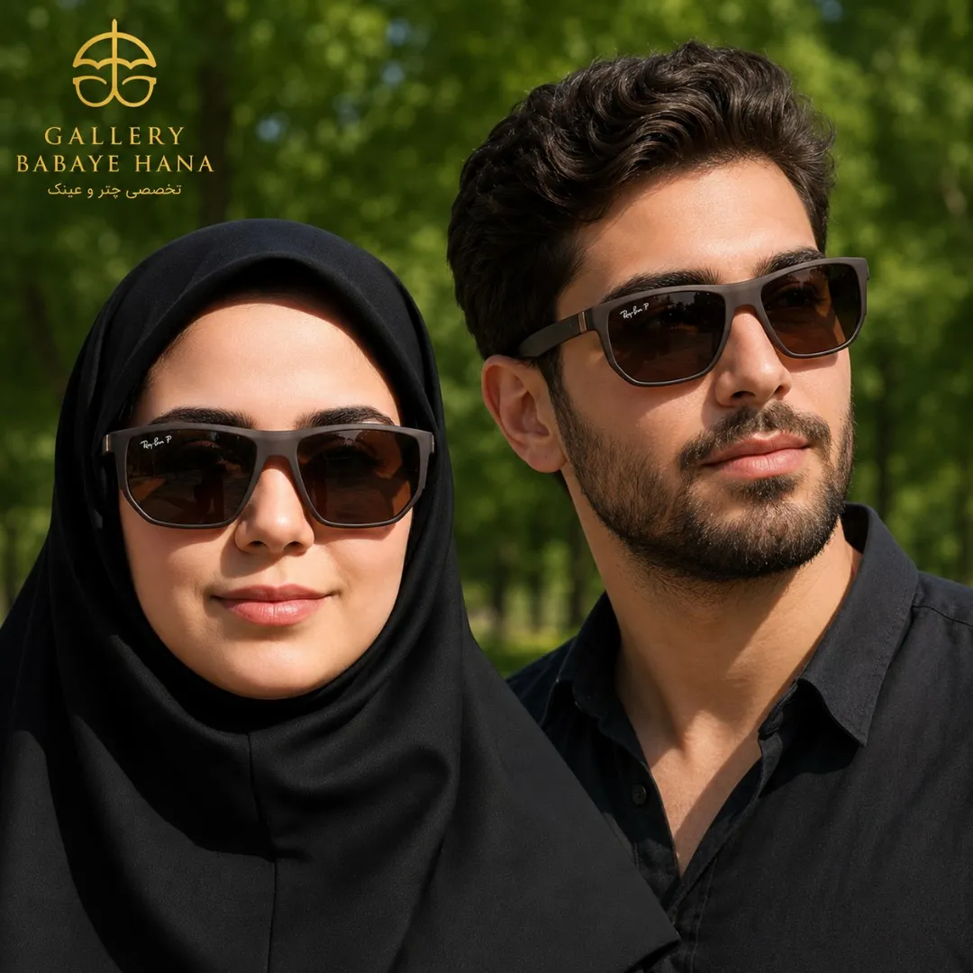 عینک آفتابی پلاریزه ریبن فراری مدل RB8371 فریم مشکی مات
