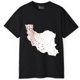 تی شرت آستین کوتاه مردانه پاد آفرین مدل نقشه ایران گربه