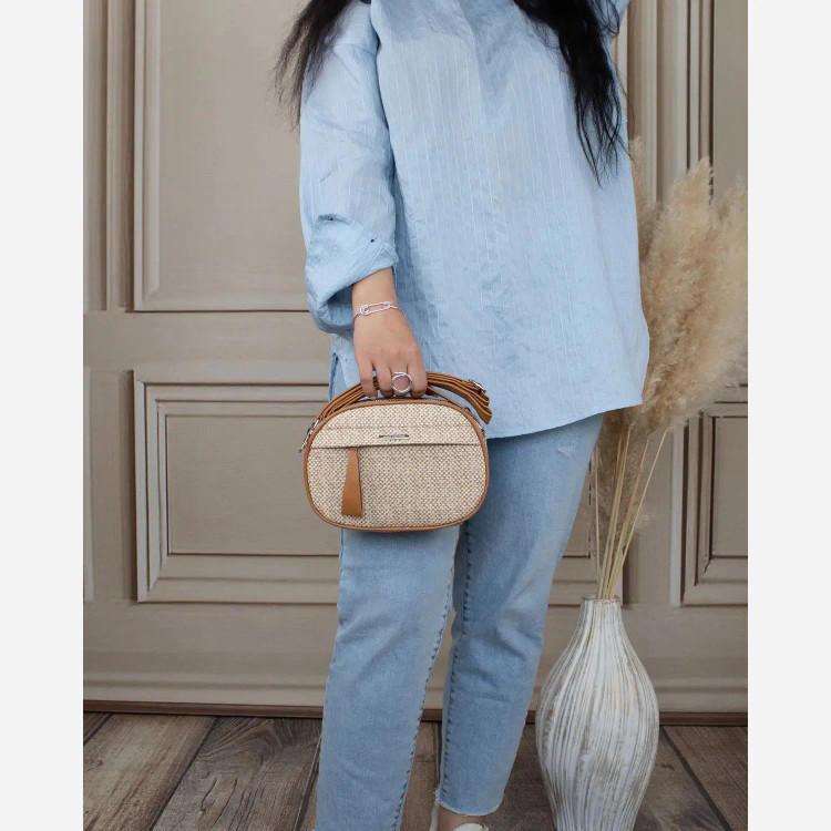 کیف پاسپورتی کنفی زیپی بند بلند روزمره مدرسه و دانشگاه