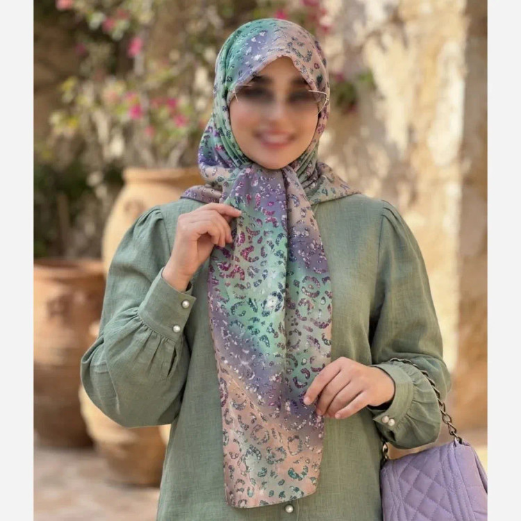 روسری نخی طرح آنجل قواره 110 دخترانه شاد