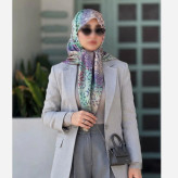 روسری نخی طرح آنجل قواره 110 دخترانه شاد