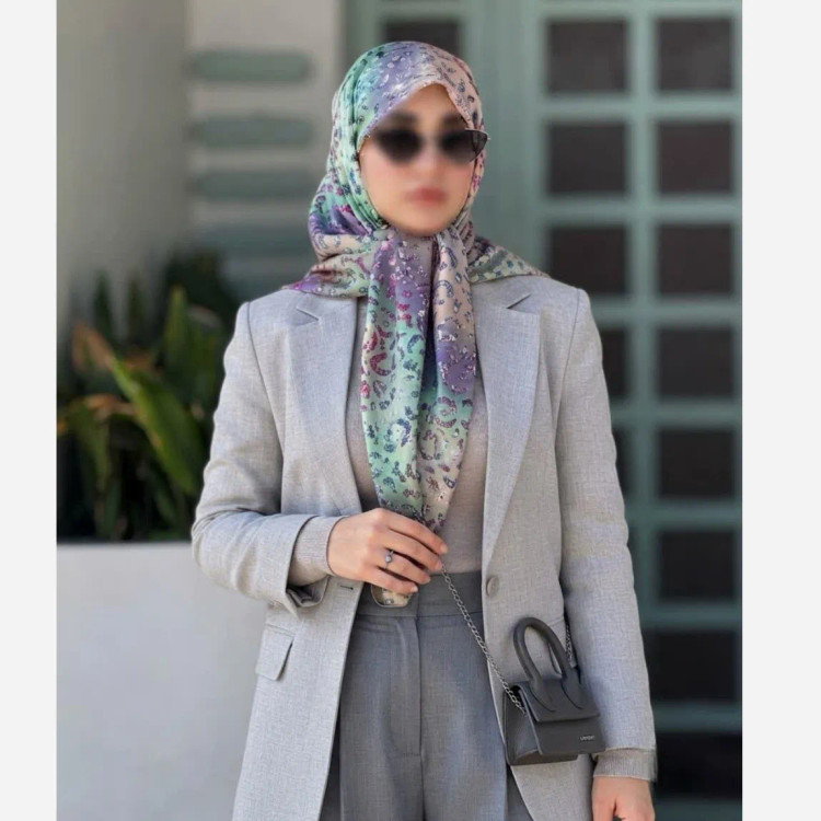 روسری نخی طرح آنجل قواره 110 دخترانه شاد