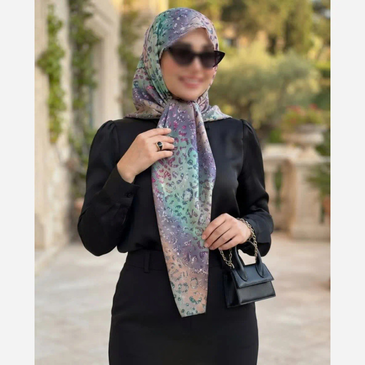 روسری نخی طرح آنجل قواره 110 دخترانه شاد