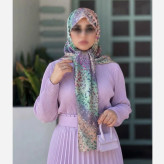 روسری نخی طرح آنجل قواره 110 دخترانه شاد