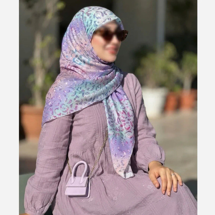 روسری نخی طرح آنجل قواره 110 دخترانه شاد