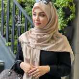 روسری مجلسی نخ کاستوم قواره 140 طرح نبات