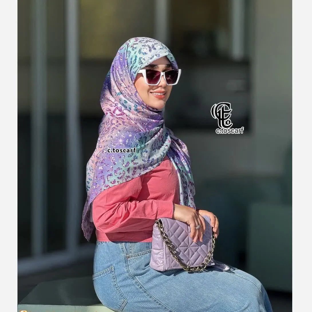 روسری نخ کاستوم قواره 140 طرح آنجل دخترانه