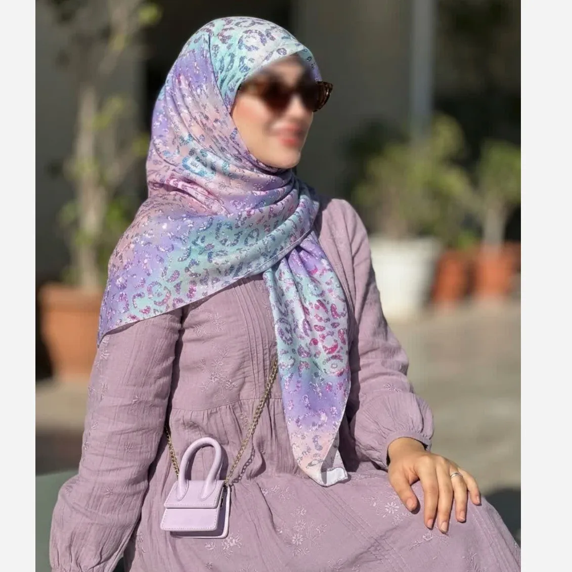 روسری نخ کاستوم قواره 140 طرح آنجل دخترانه