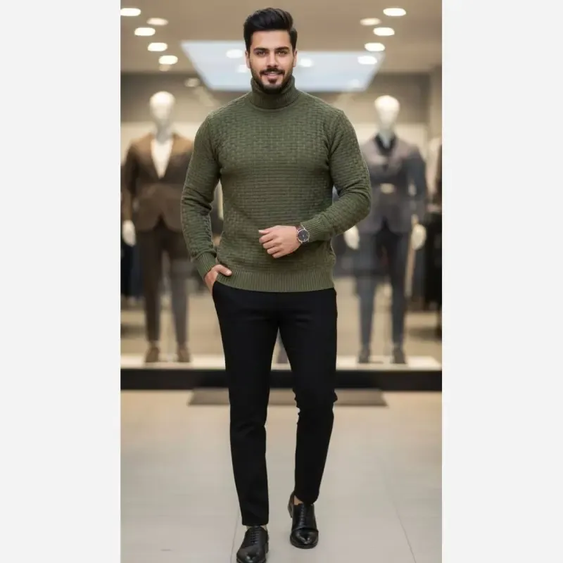 بافت مردانه طرح حصیری فری سایز تنوع رنگ