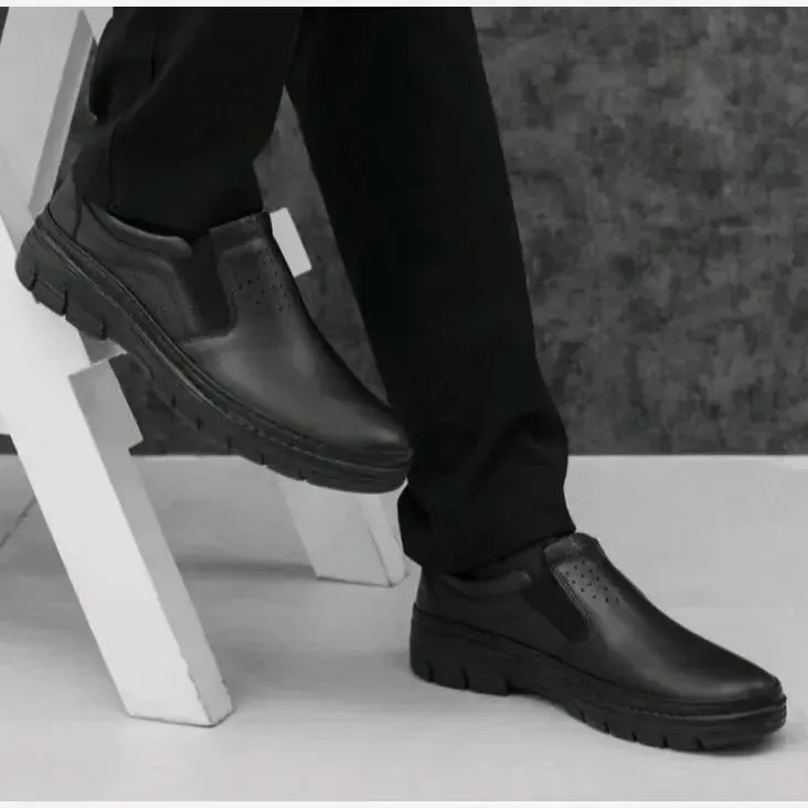 کفش مردانه اداری مدل سهند چرم مصنوعی رنگ مشکی