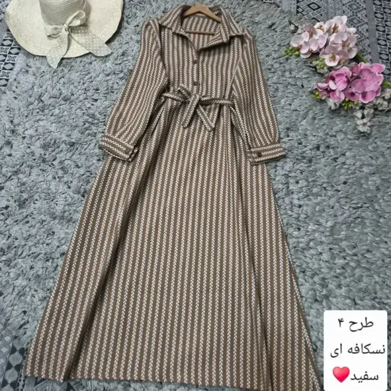کفتان پاییزه مدل مارال جنس توییت درجه یک گندمی سایز فری 38 تا 48